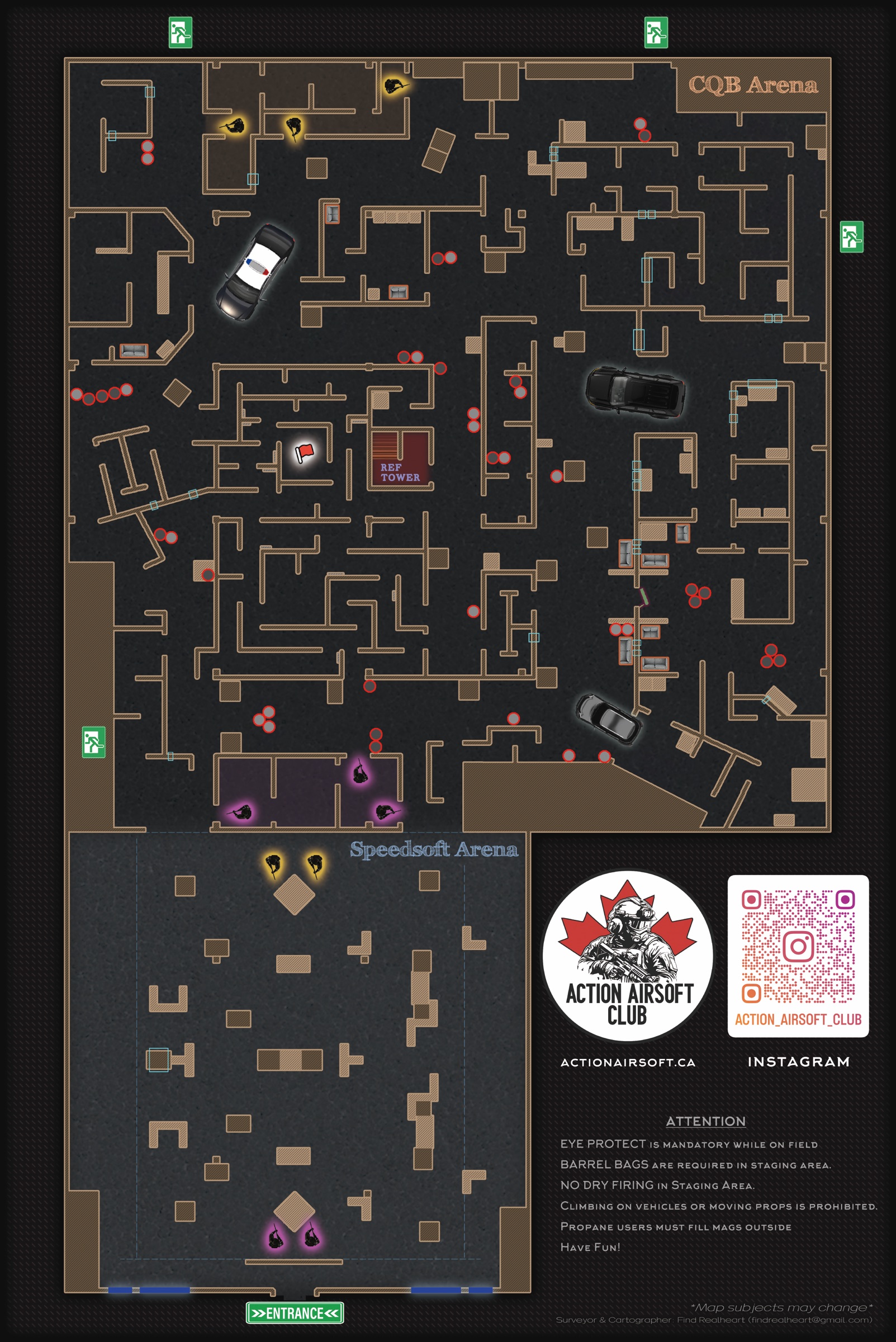 Action Airsoft field map — June 2026